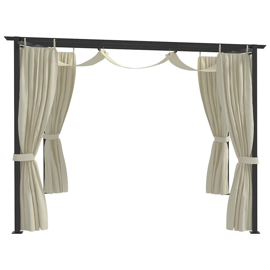 vidaXL Gazebo 4x3 m Cream 5