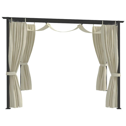 vidaXL Gazebo 4x3 m Cream 5