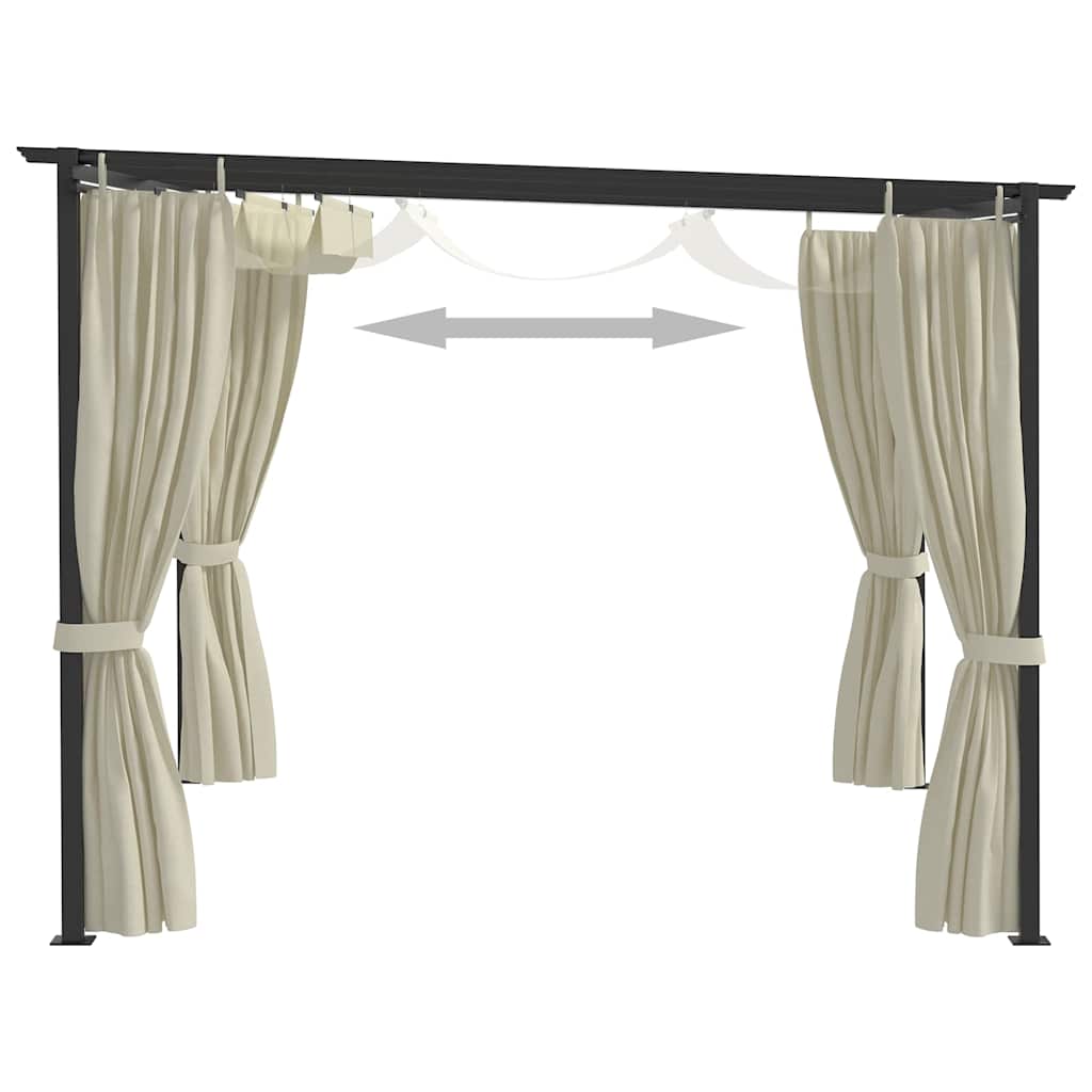 vidaXL Gazebo 4x3 m Cream 6