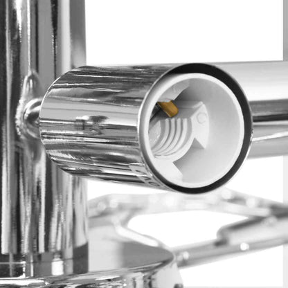 Ceiling Lamp Acrylic Crystal Leaf Arms for 5 E14 Bulbs White
