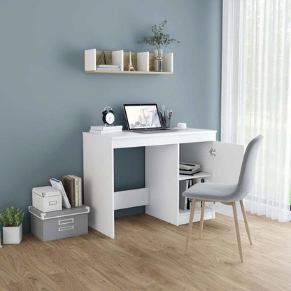 Desk 100x50x76 cm Engineered Wood White