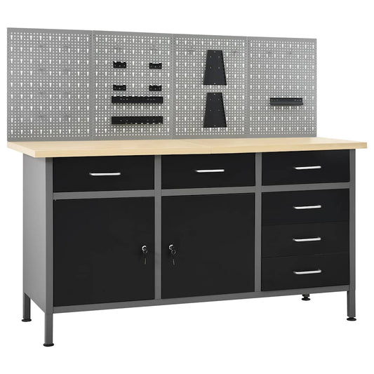 vidaXL Workbench with Four Wall Panels 1