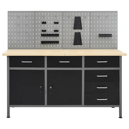 vidaXL Workbench with Four Wall Panels 2