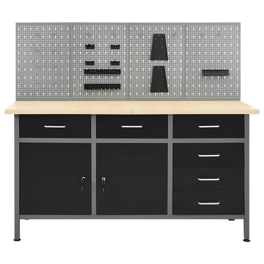 vidaXL Workbench with Four Wall Panels 2