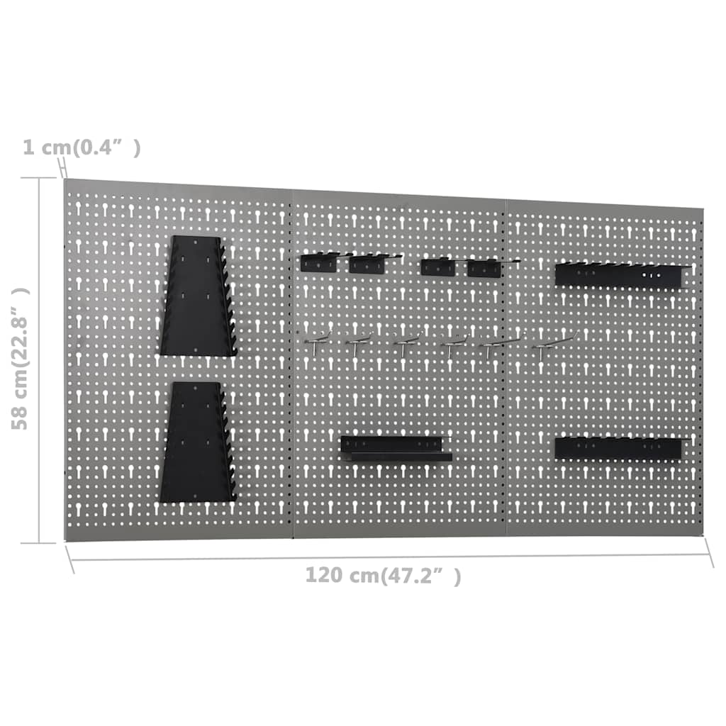 vidaXL Workbench with Three Wall Panels and One Cabinet 4