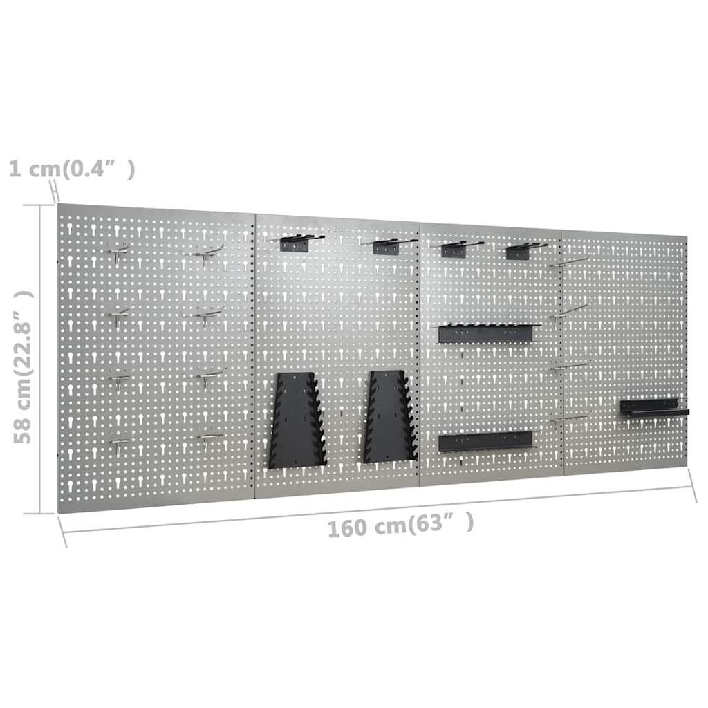 vidaXL Workbench with Four Wall Panels and Two Cabinets 4