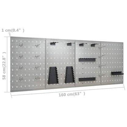 vidaXL Workbench with Four Wall Panels and Two Cabinets 4
