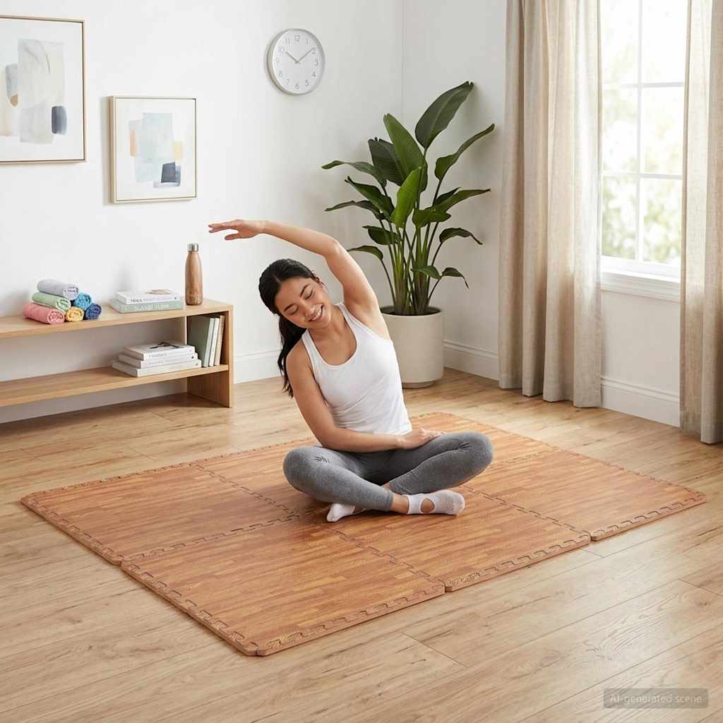 Floor Mats 50 pcs 18 m² EVA Foam Wood 8.64 m² (1 cm)