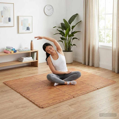 Floor Mats 50 pcs 18 m² EVA Foam Wood 8.64 m² (1 cm)