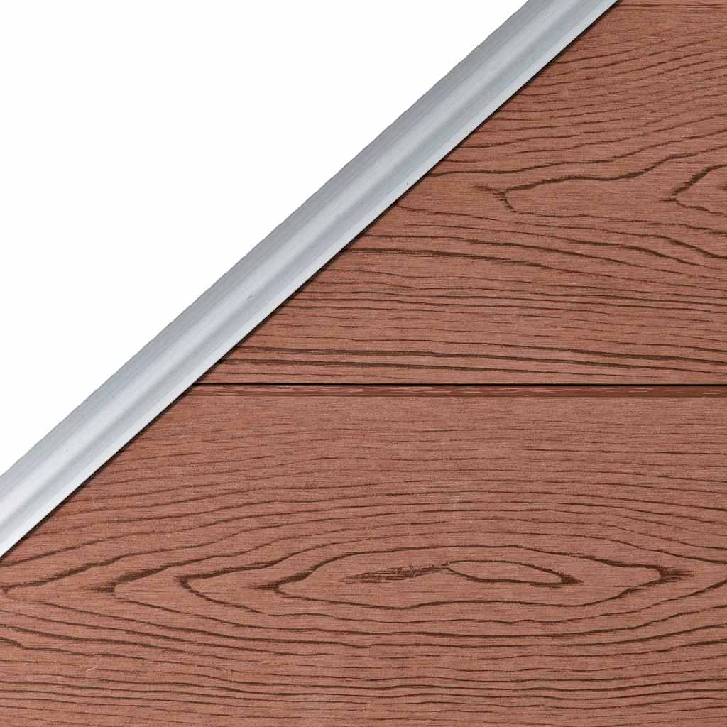 vidaXL WPC Fence Set 1 Square + 1 Slanted 273x186 cm Brown 5