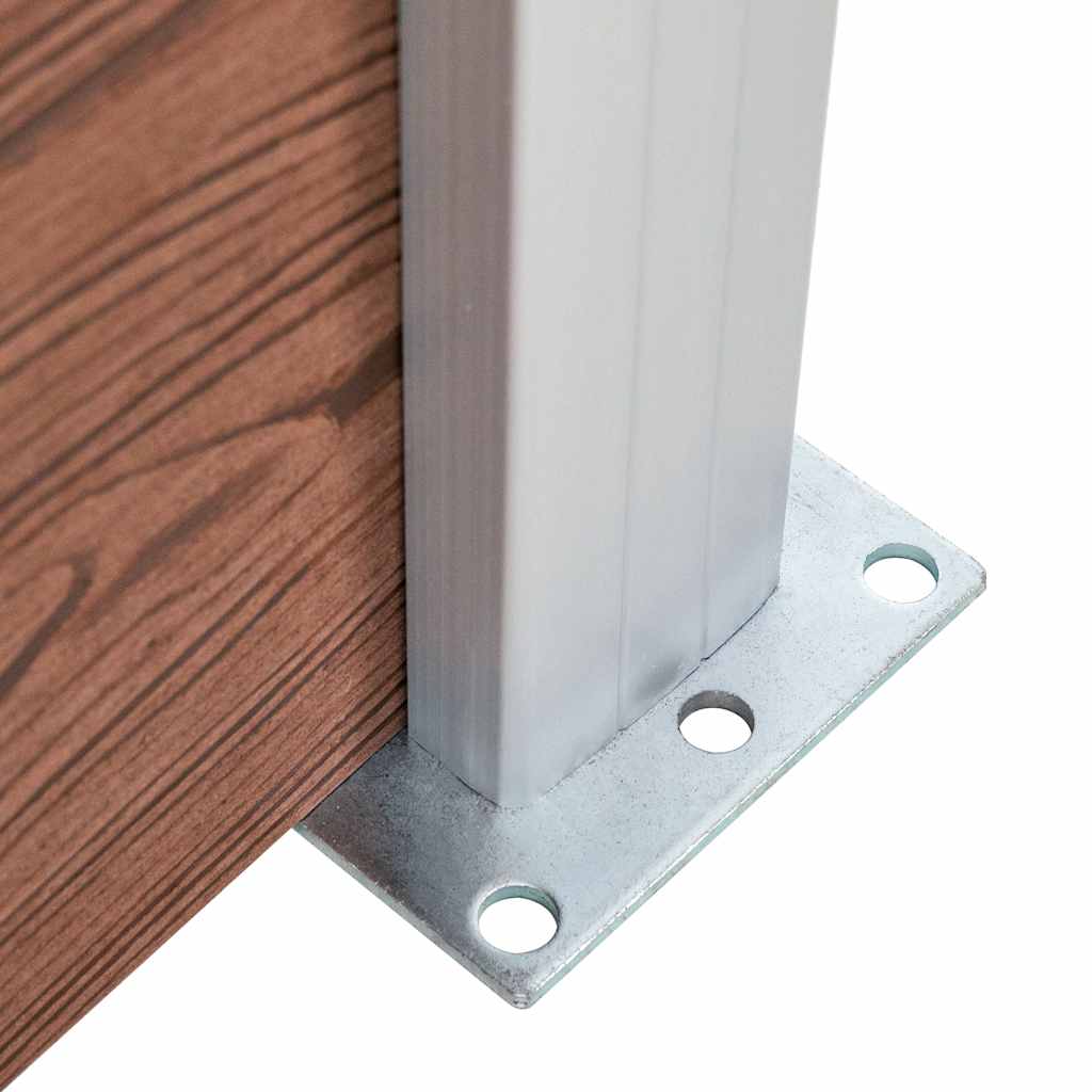 vidaXL WPC Fence Set 1 Square + 1 Slanted 273x186 cm Brown 6