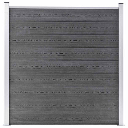 vidaXL WPC Fence Set 1 Square + 1 Slanted 273x186 cm Grey 4