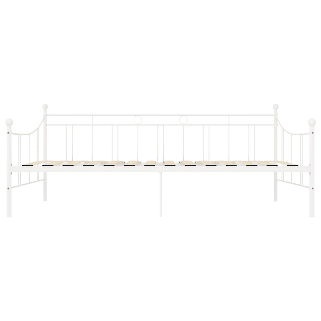 DayBed Frame without Mattress Metal 90x200 cm White