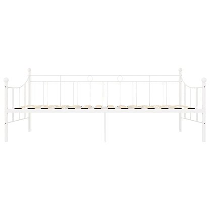 DayBed Frame without Mattress Metal 90x200 cm White
