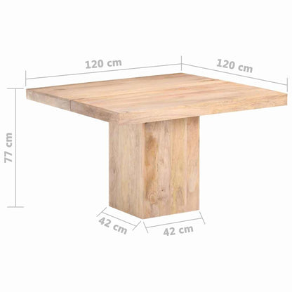vidaXL Dining Table | Natural wood | Solid mango wood | Medium | Durable 6