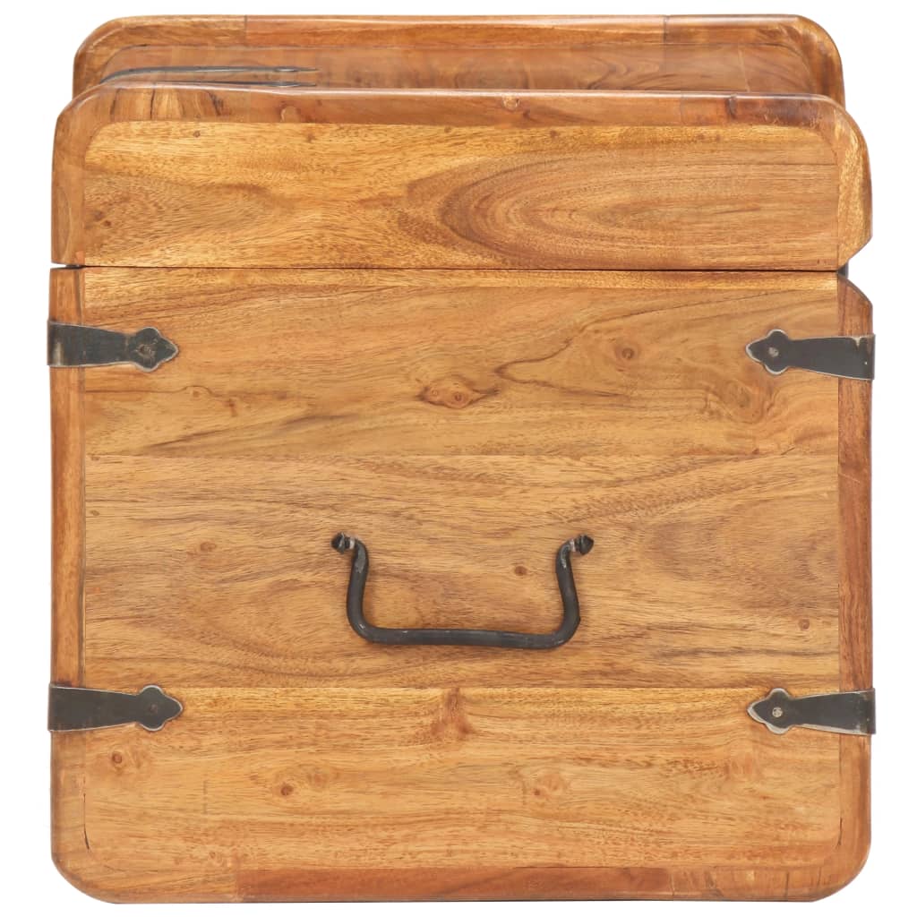 vidaXL Chest 40x40x40 cm Solid Acacia Wood