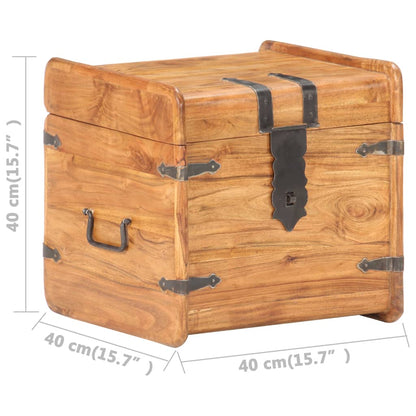 vidaXL Chest 40x40x40 cm Solid Acacia Wood