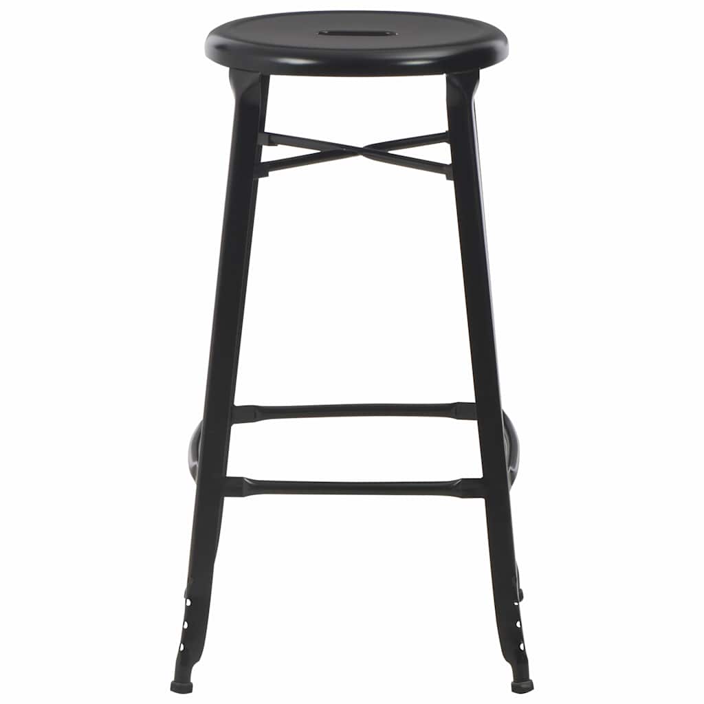 vidaXL Bar Stools 6 pcs Black Steel 3