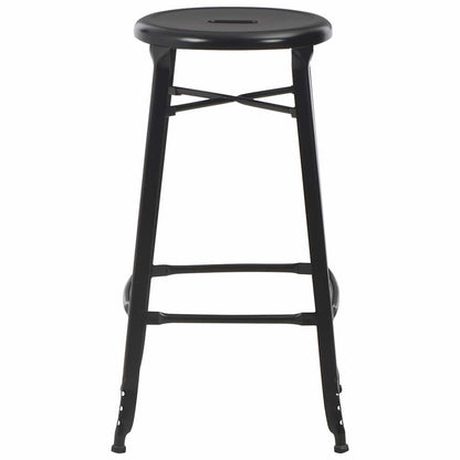 vidaXL Bar Stools 6 pcs Black Steel 3