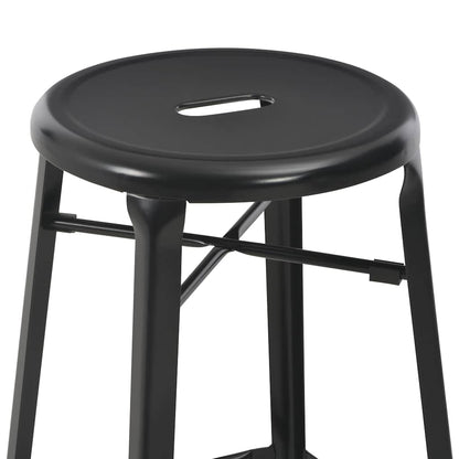 vidaXL Bar Stools 6 pcs Black Steel 4