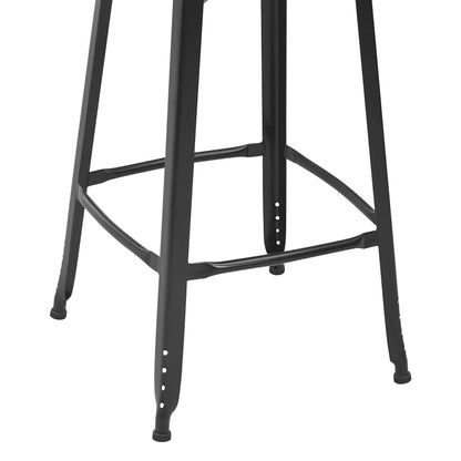 vidaXL Bar Stools 6 pcs Black Steel 5