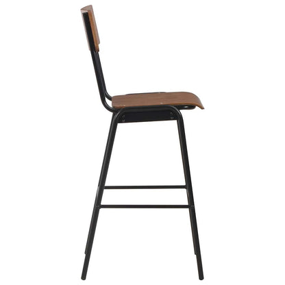 vidaXL Bar Chairs 4 pcs Solid Plywood Steel 4