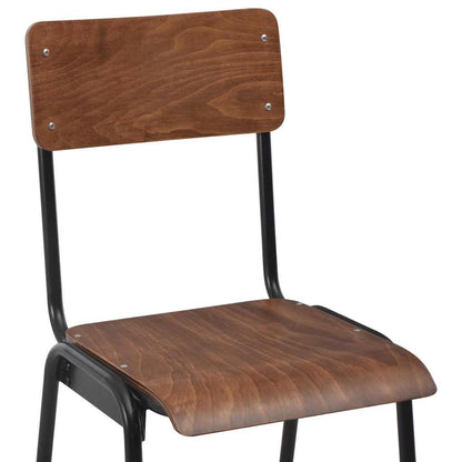 vidaXL Bar Chairs 4 pcs Solid Plywood Steel 6