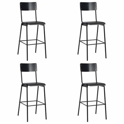 vidaXL Bar Stools Solid Plywood Steel