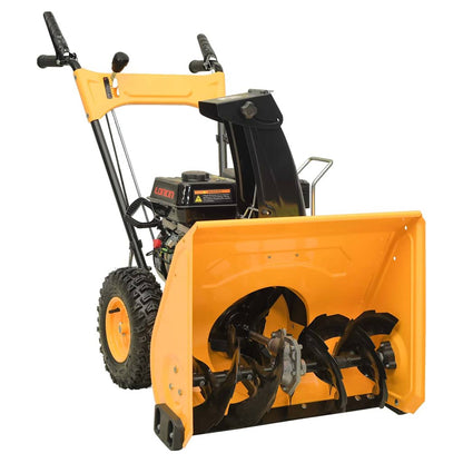 146889 vidaXL Snow Thrower 6,5 HP Yellow and Black 1