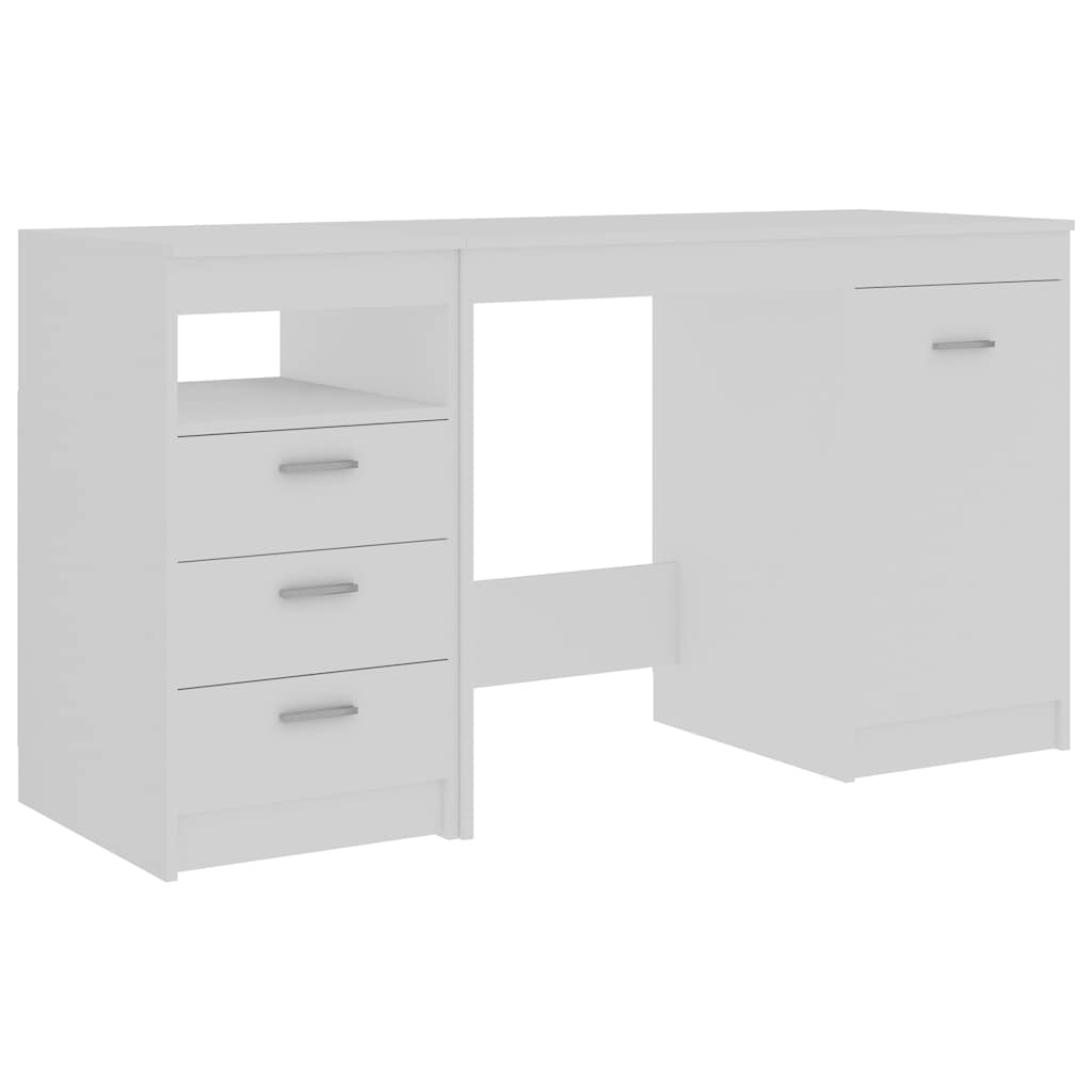 Desk 140x50x76 cm Engineered Wood White