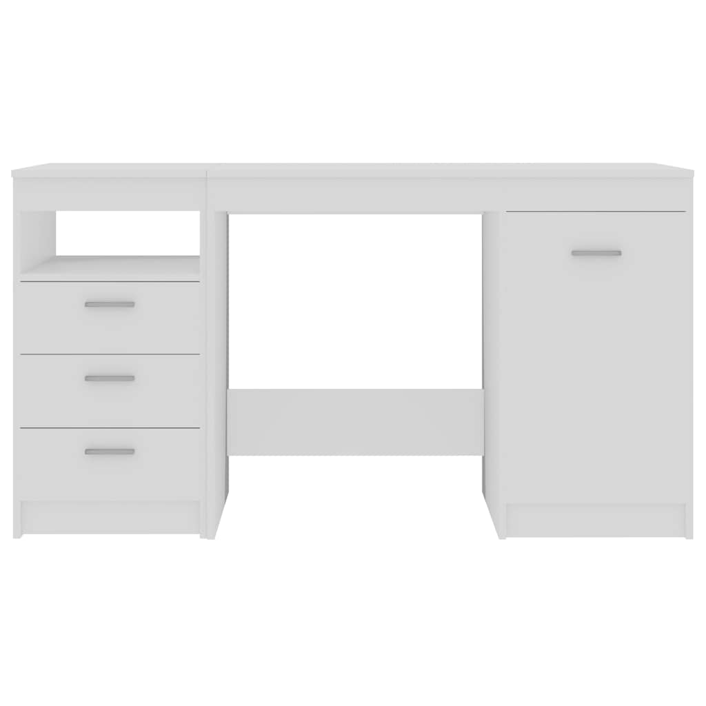 Desk 140x50x76 cm Engineered Wood White