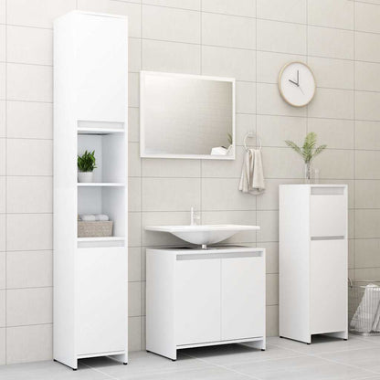 2 Piece Bathroom Furniture Set Engineered Wood White