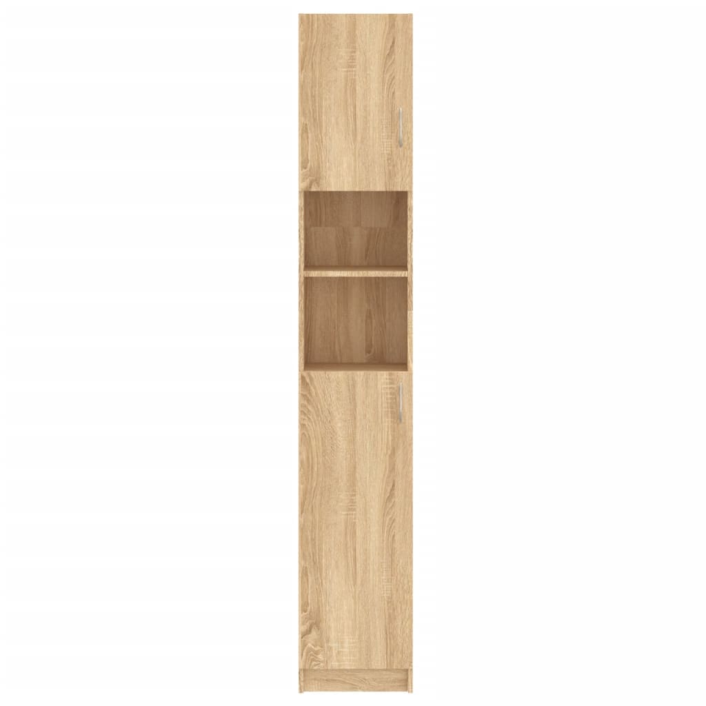 vidaXL Bathroom Cabinet Sonoma Oak 32x25.5x190 cm Engineered Wood