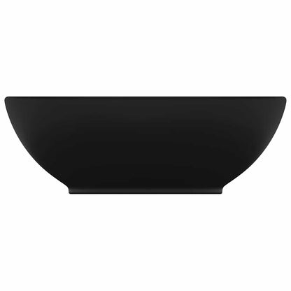 Luxury Ceramic Basin Oval-shaped Sink 40 x 33 cm Matte black