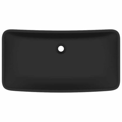 Ceramic Bathroom Sink Basin Rectangular Matte black