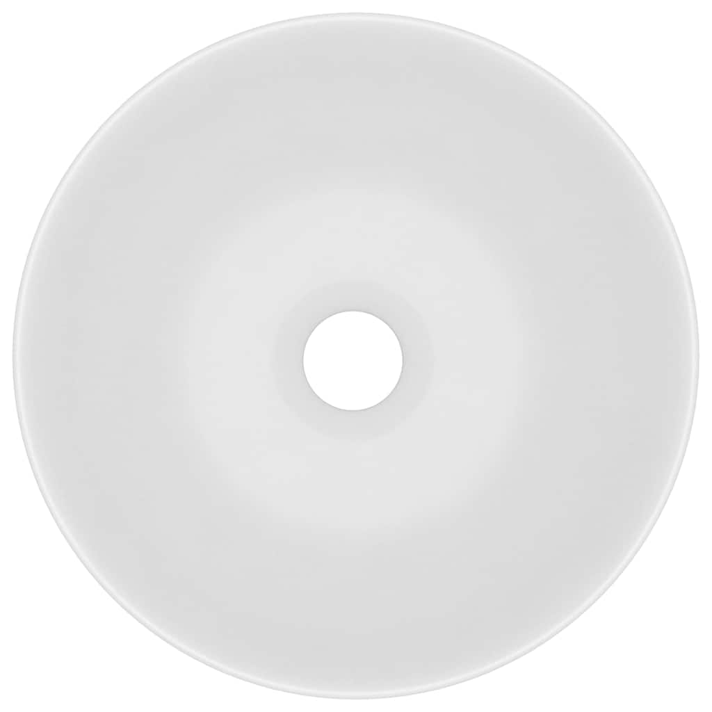 Bathroom Sink Ceramic Round Matte white
