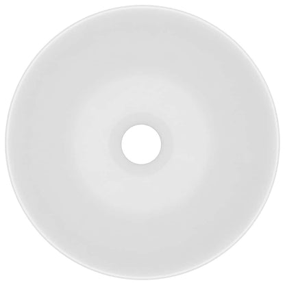 Bathroom Sink Ceramic Round Matte white