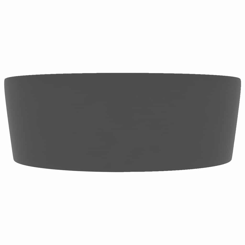 Luxury Wash Basin with Overflow Matt Pink 36x13 cm Ceramic Matte dark grey