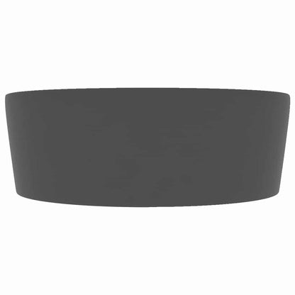 Luxury Wash Basin with Overflow Matt Pink 36x13 cm Ceramic Matte dark grey