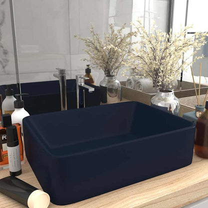 Luxury Wash Basin Matt Pink 41x30x12 cm Ceramic Matte dark blue
