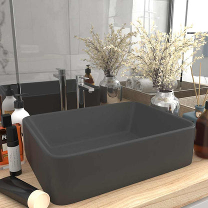 Luxury Wash Basin Matt Pink 41x30x12 cm Ceramic Matte dark grey