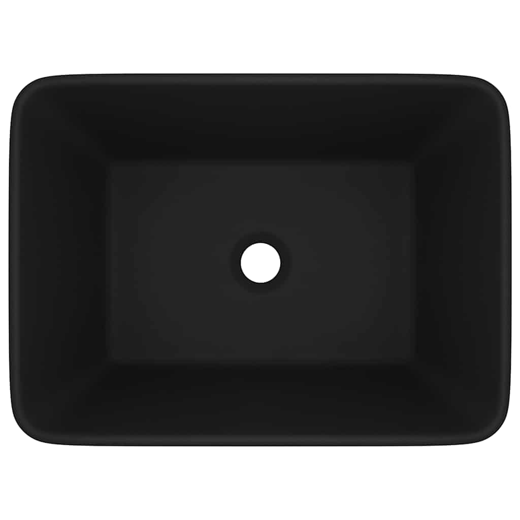 Luxury Wash Basin Matt Pink 41x30x12 cm Ceramic Matte black