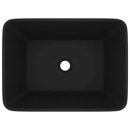Luxury Wash Basin Matt Pink 41x30x12 cm Ceramic Matte black