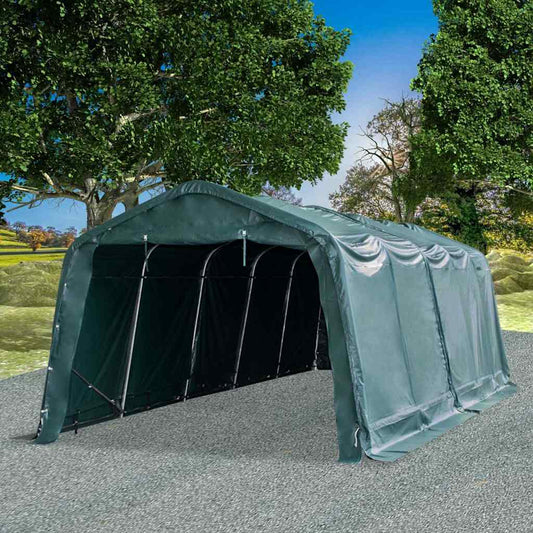 vidaXL Removable Livestock Tent PVC 550 g/m² 3,3x8 m Dark Green 1