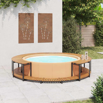 vidaXL Spa Surround 273x53 cm Solid Acacia Wood 3