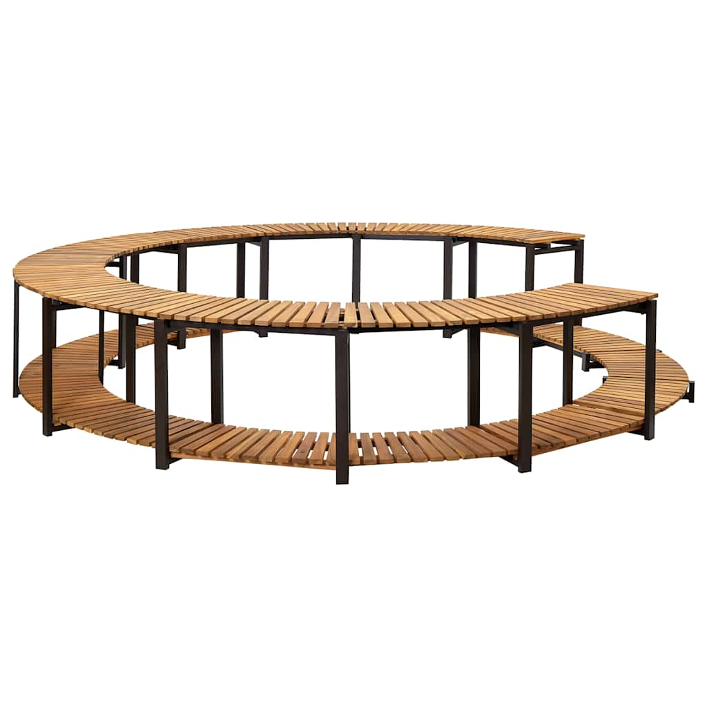 vidaXL Spa Surround 273x53 cm Solid Acacia Wood 4