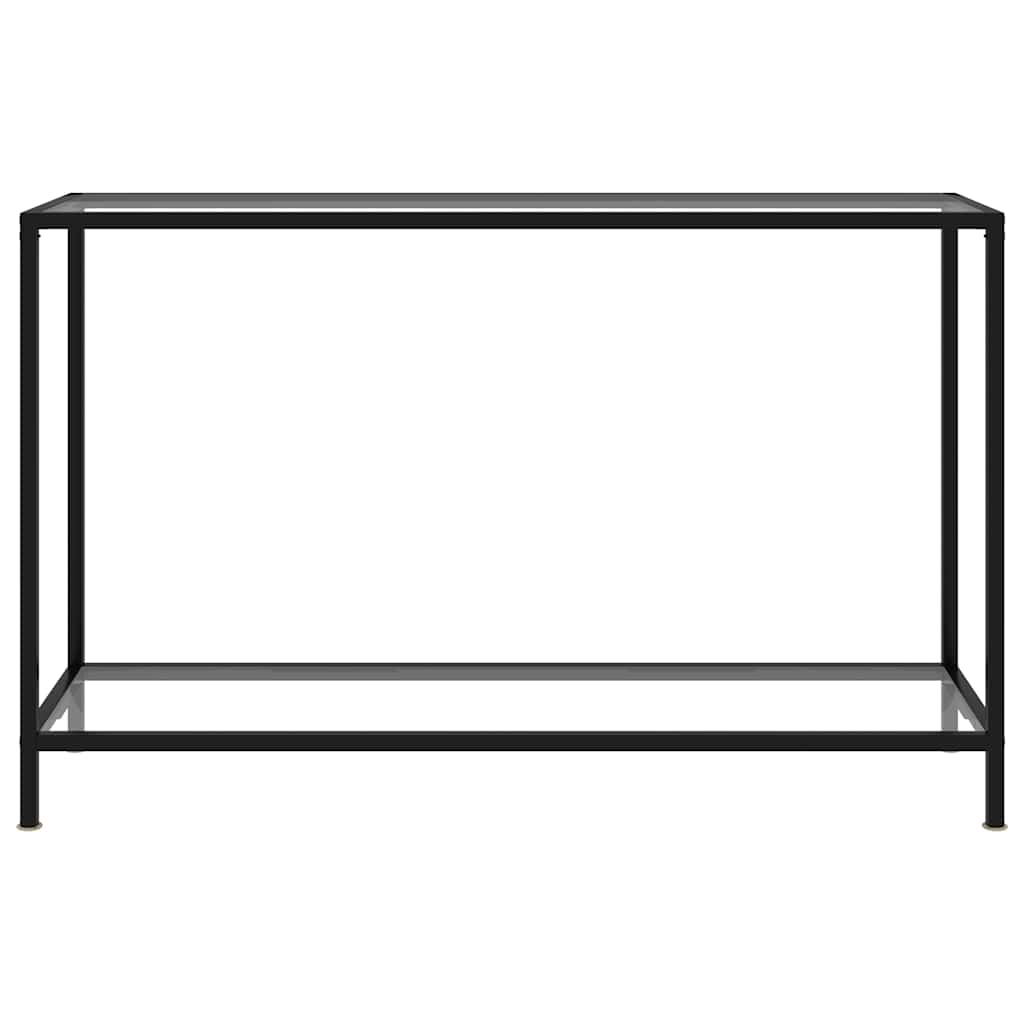 Console Table Tempered Glass with Feet Transparent 120 x 35 x 75 cm