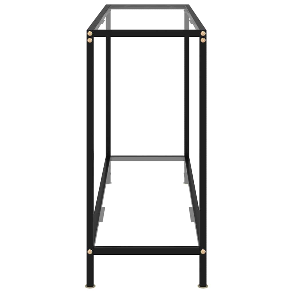 Console Table Tempered Glass with Feet Transparent 120 x 35 x 75 cm