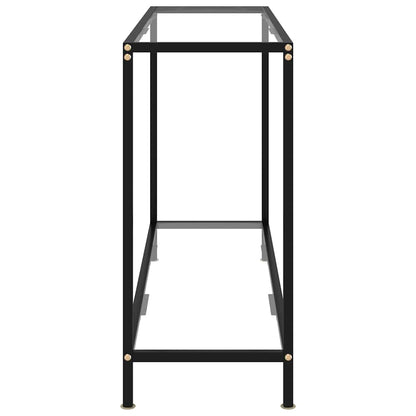 Console Table Tempered Glass with Feet Transparent 120 x 35 x 75 cm