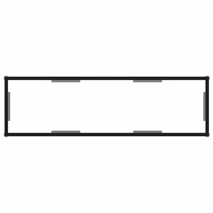Console Table Tempered Glass with Feet Transparent 120 x 35 x 75 cm
